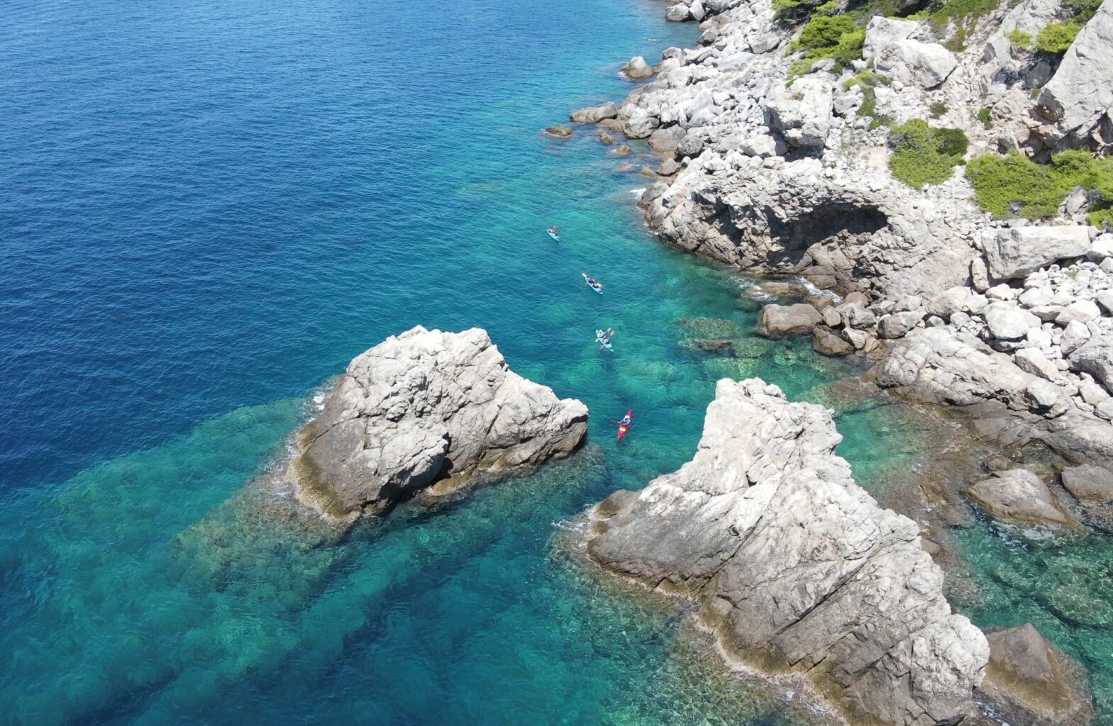 The blue waters off the coast of Croatia.