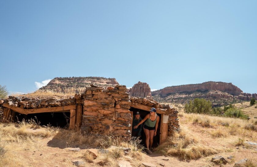 Checking out ruins in Westwater Canyon