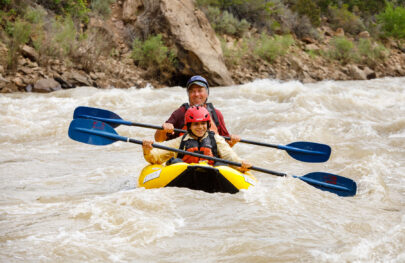 Floating Desolation Canyon in an inflatable kayak on an OARS trip