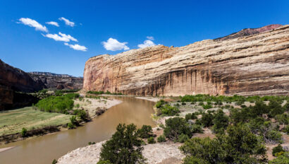 Landscape view of the Yampa River in Utah.