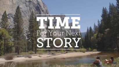 Video thumbnail with text that reads: Time for your next story