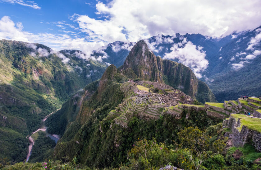 Scenic view of Machu Picchu in Peru