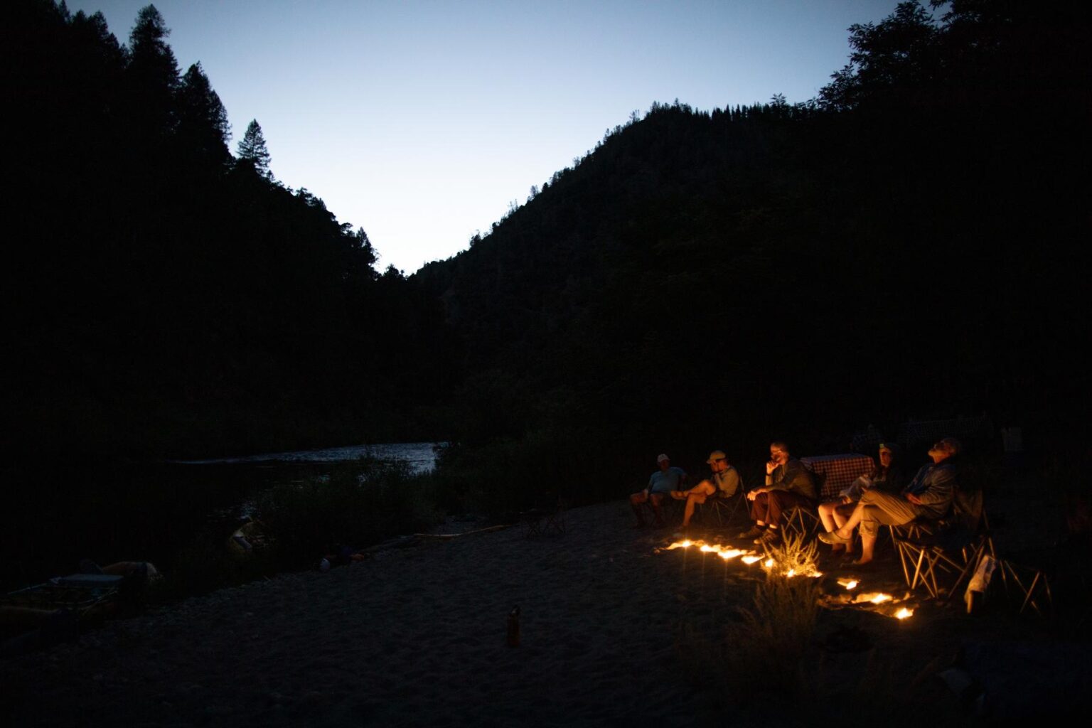 Camping on the Middle Fork American River during an OARS two-day trip