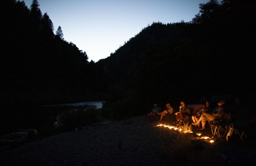 Camping on the Middle Fork American River during an OARS two-day trip