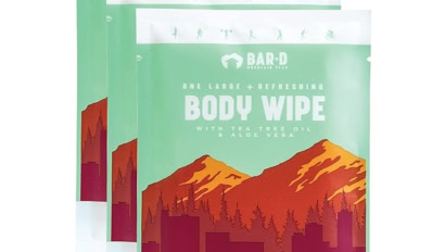 Bar-D Cleansing Face & Body Wipes for camping 