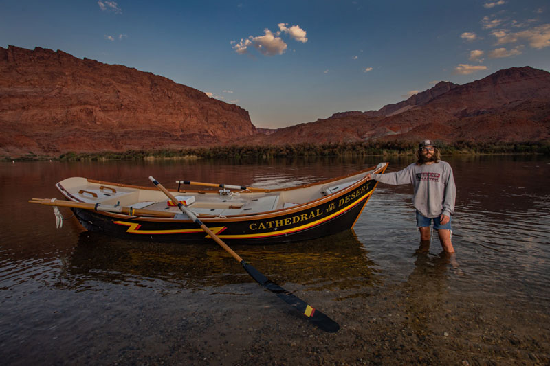 OARS guide and skilled dory builder, Sean Bothman, who built Cathedral in the Desert