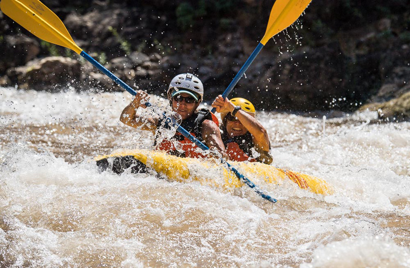 Inflatable kayaking on the Green River in Dinosaur National Monument