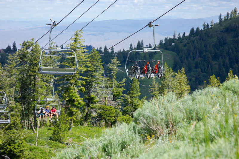 Mountain biking at Bogus Basin