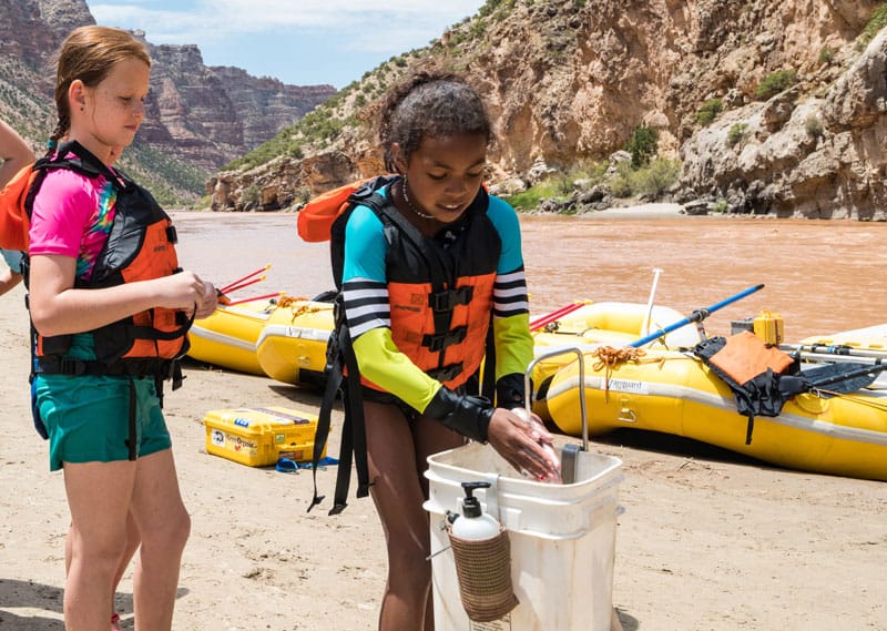 Tip for staying clean on a river trip