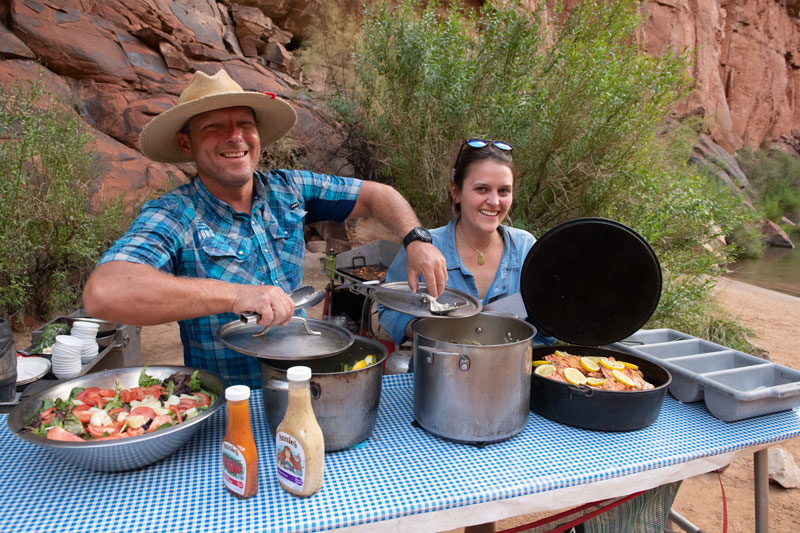 Grand Canyon rafting trip food