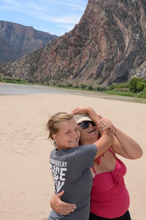 Kimiko and daughter at Split Mountain