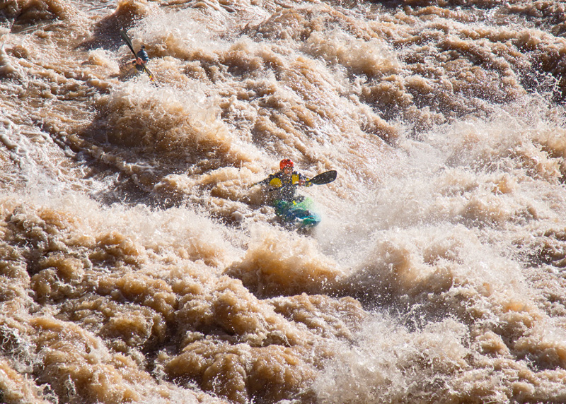 Blind kayaker Erik Weihenmayer in Lava Falls | The Weight of Water