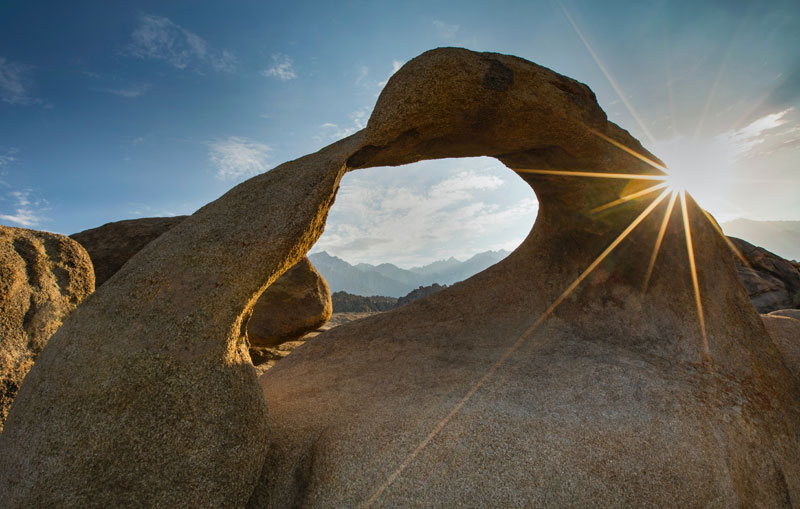Mobius Arch near Lone Pine, CA, pit stop on a Los Angeles to Yosemite Road Trip