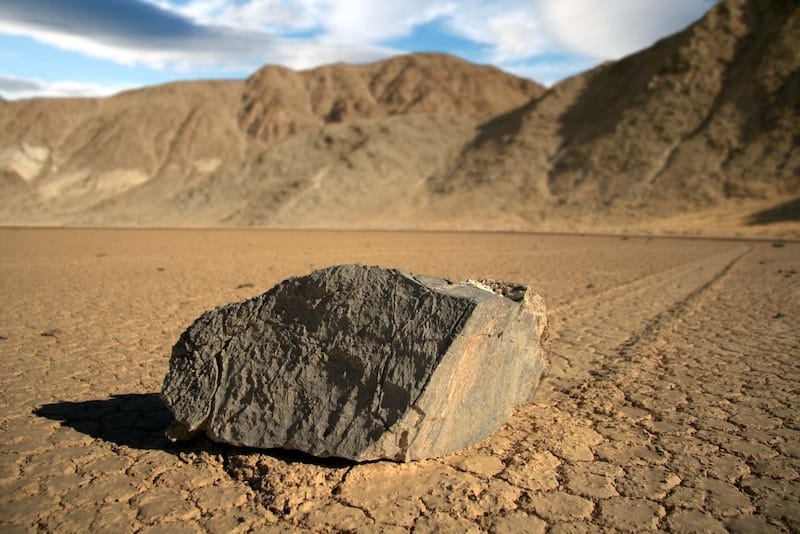 A rock in Racetrack Playa