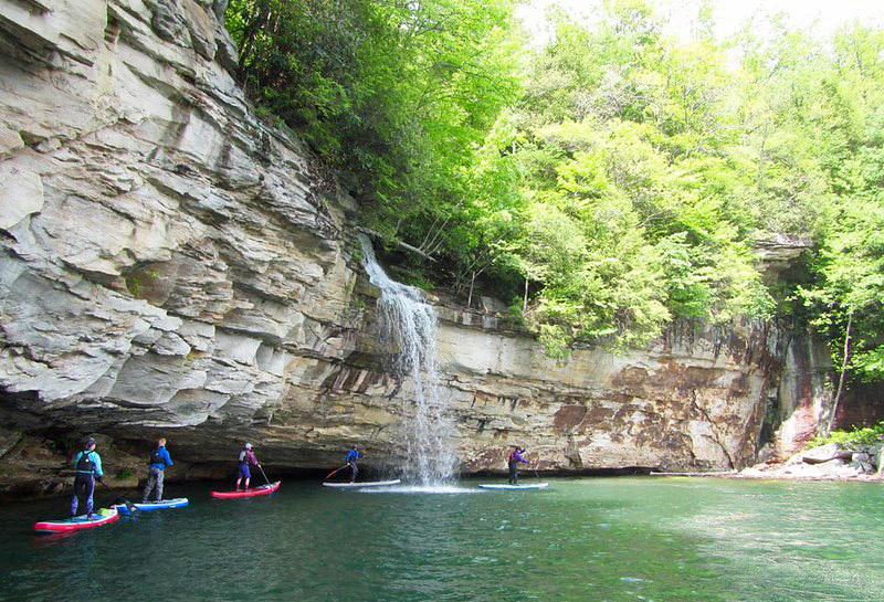 Stand up paddleboarding New River Gorge