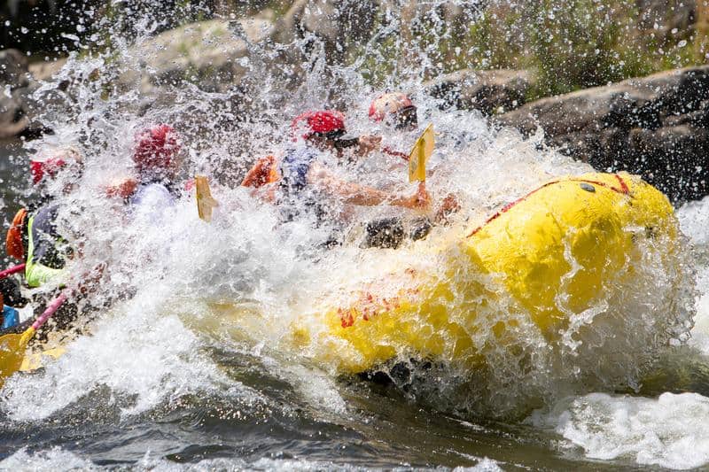 Splashing through a rapid South Fork American River