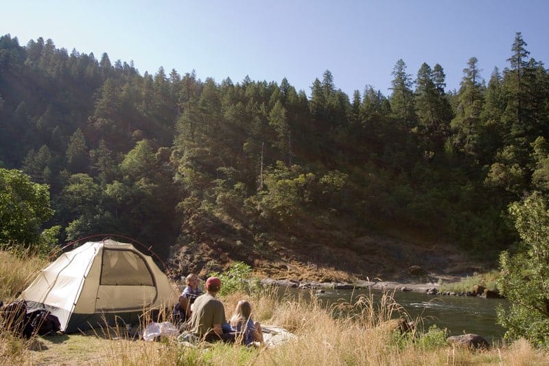 Camping at one of the best boat-in campsites on the Rogue River