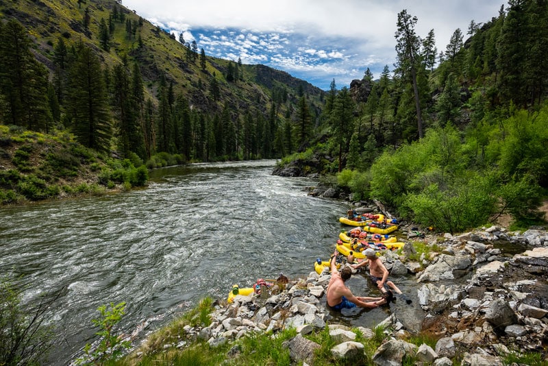 Hot springs on Idaho's Middle Fork of the Salmon River