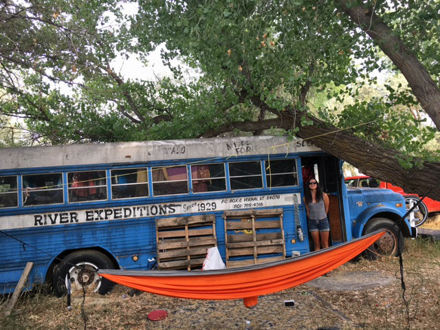 Old Hatch Bus at OARS Dino in Vernal