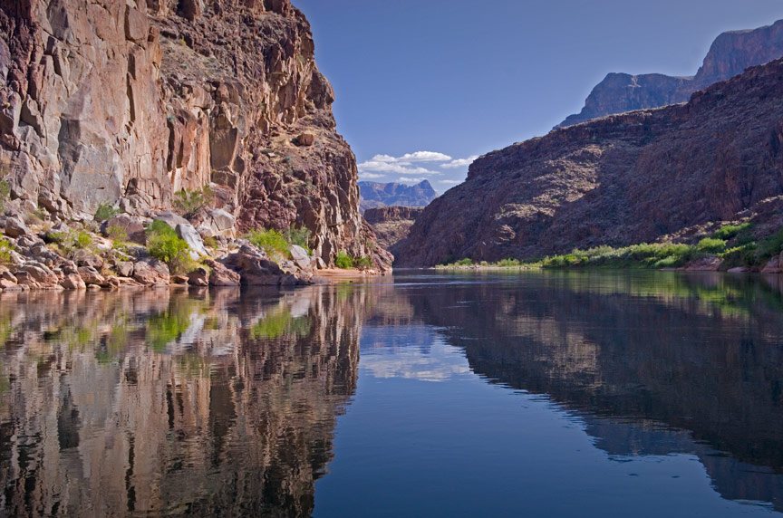 A serene moment on the Colorado River in Grand Canyon