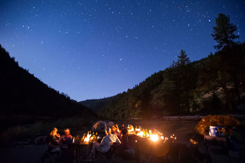 Rogue River rafting trip under the stars