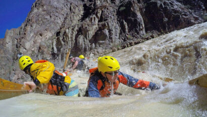 Sockdolager Rapid on a Grand Canyon rafting trip