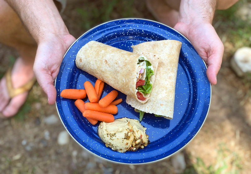 Camping Recipes | Turkey Pesto Wraps