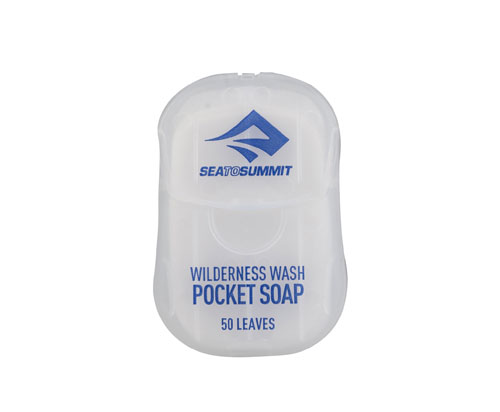 SeaToSummit's Wilderness Wash Pocket Soap in leave form