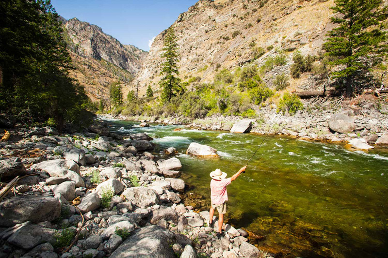 Fly fishing on Idaho's Middle Fork of the Salmon River
