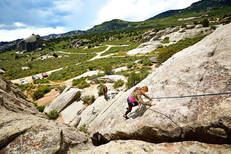 Rock climbing at City of Rocks courtesy of Idaho Tourism