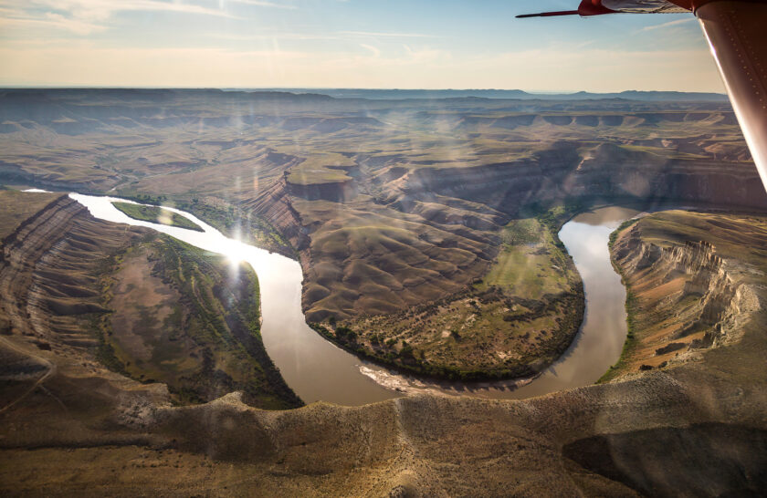 Aerial view of the Green River