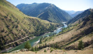 Landscape view of the Main Salmon River in Idaho.