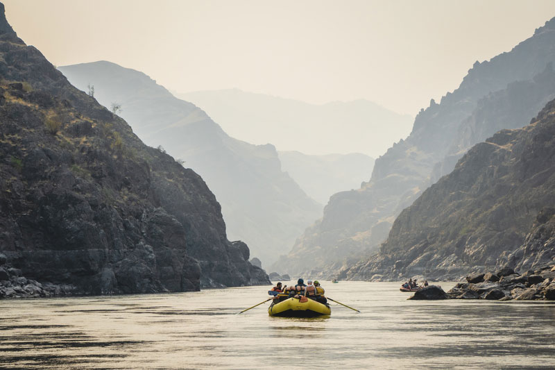 Wildfire smoke on Idaho's Lower Salmon River