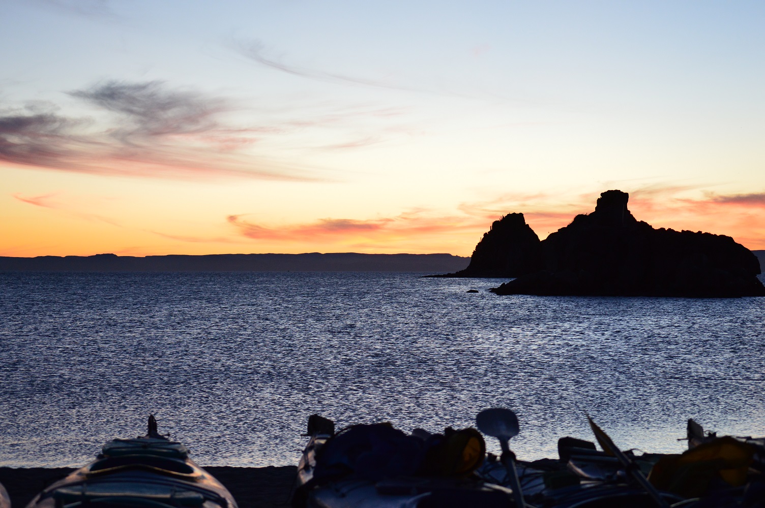 Baja sunset, Espiritu Santo Island