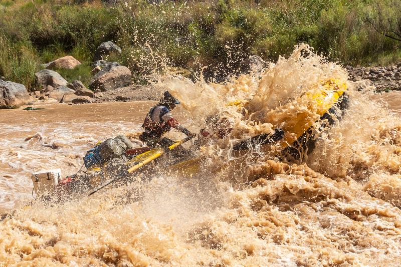 Charging through Lava Falls in Grand Canyon's Colorado River