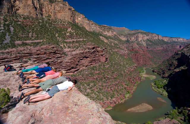 Tromp your way along trails for amazing views like this one on the Green River.