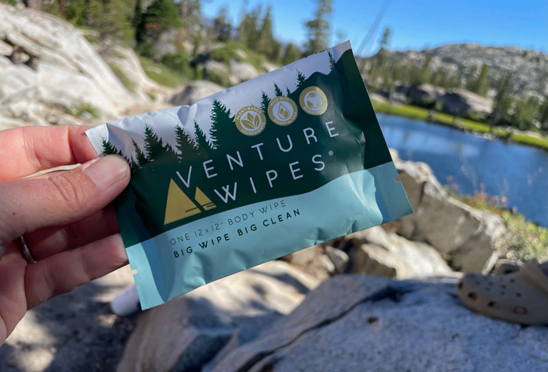 Venture Wipe individually packaged bathing wipes