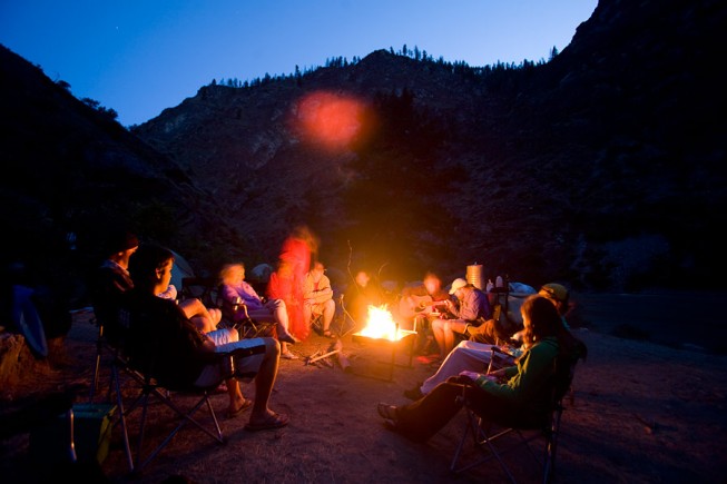 Campfire on the Middle Fork Salmon River