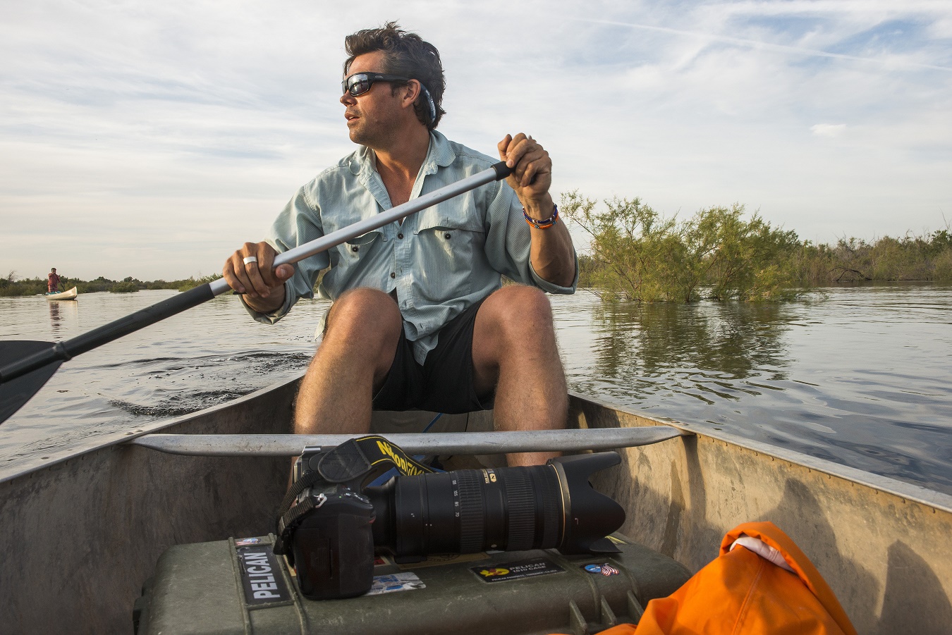 Pete McBride paddling Colorado River pulse flow