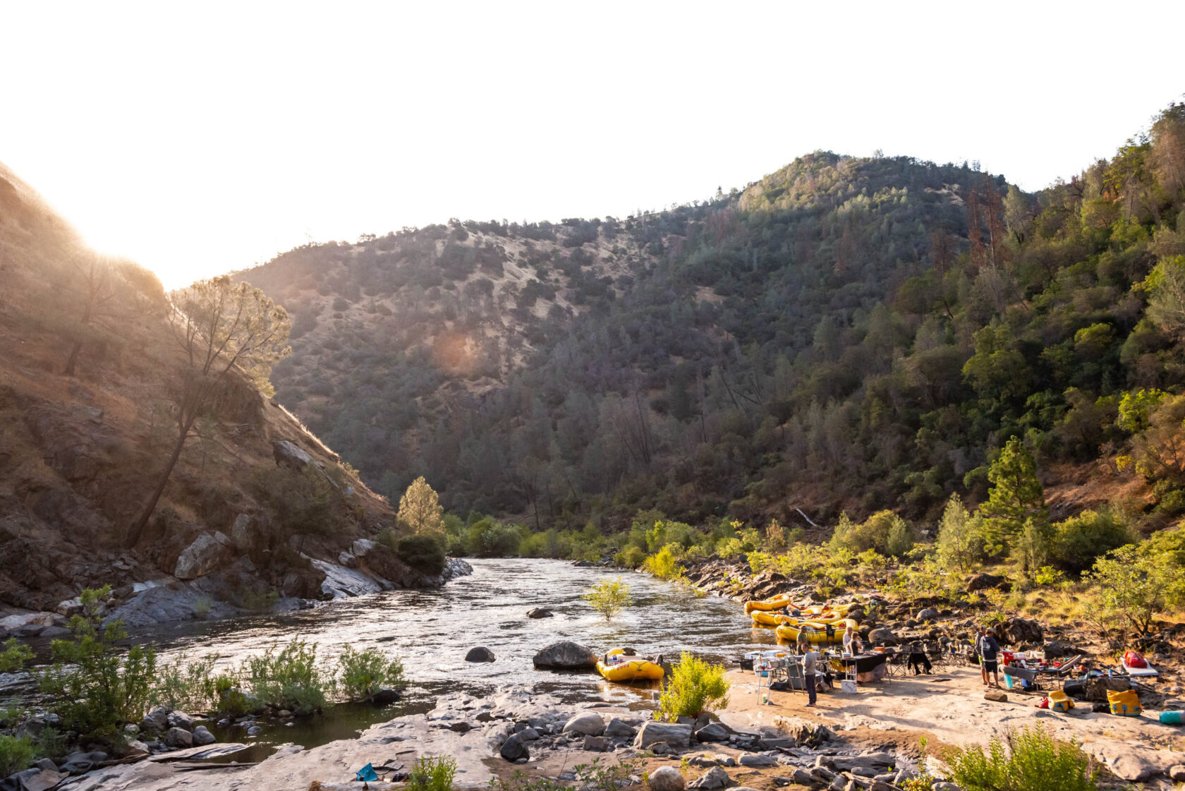 Rafting the Tuolumne river.