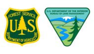 U.S. Forest Service and BLM logos.
