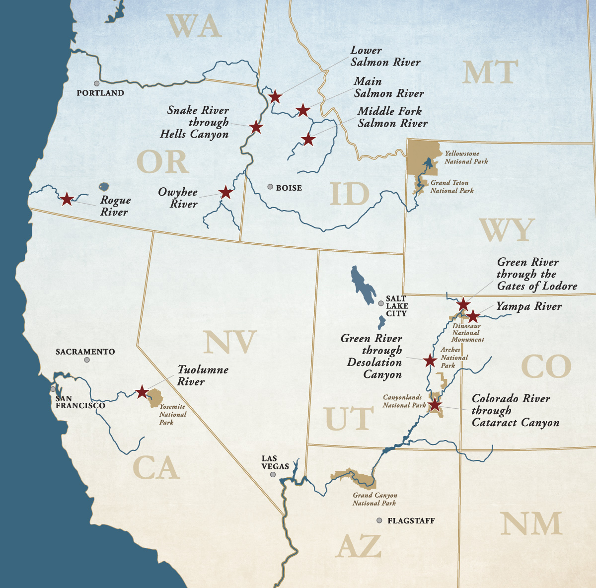 Where to find the best whitewater out West