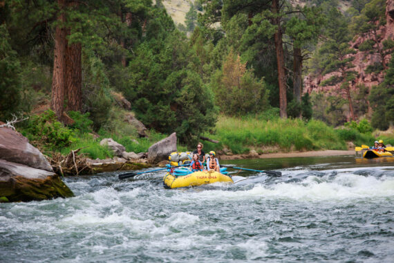 Rafting through Flaming Gorge.