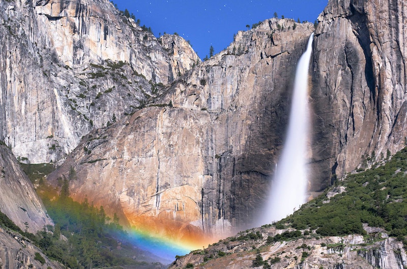 Yosemite Falls roaring in Yosemite National Park