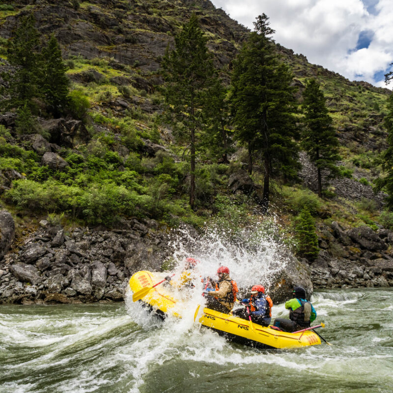 Group rafting on the Middle Fork Salmon river.