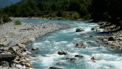 Whitewater rafting the Futaleufú River in Chile.
