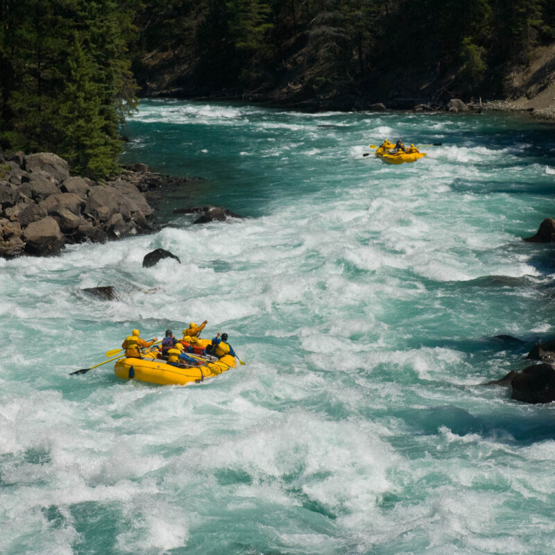 Whitewater rafting the Chilko-Chilcotin-Fraser River in British Columbia.