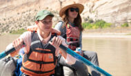 Students rafting.