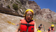 Group whitewater rafting.