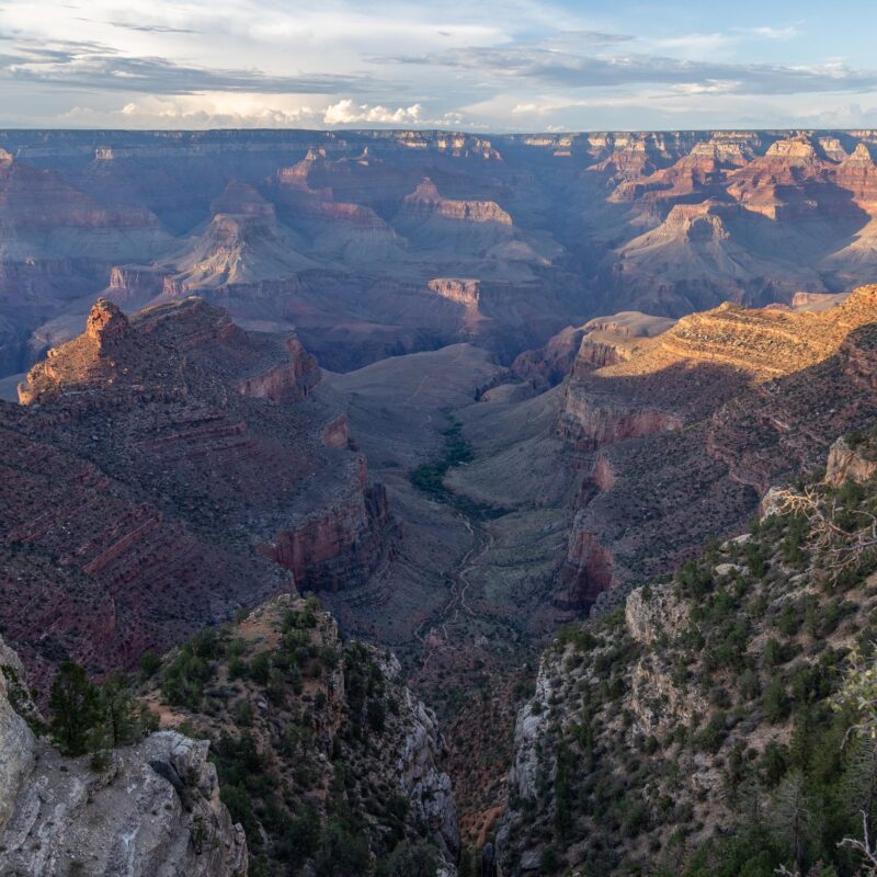 The Bright Angel Trail from the South Rim of Grand Canyon